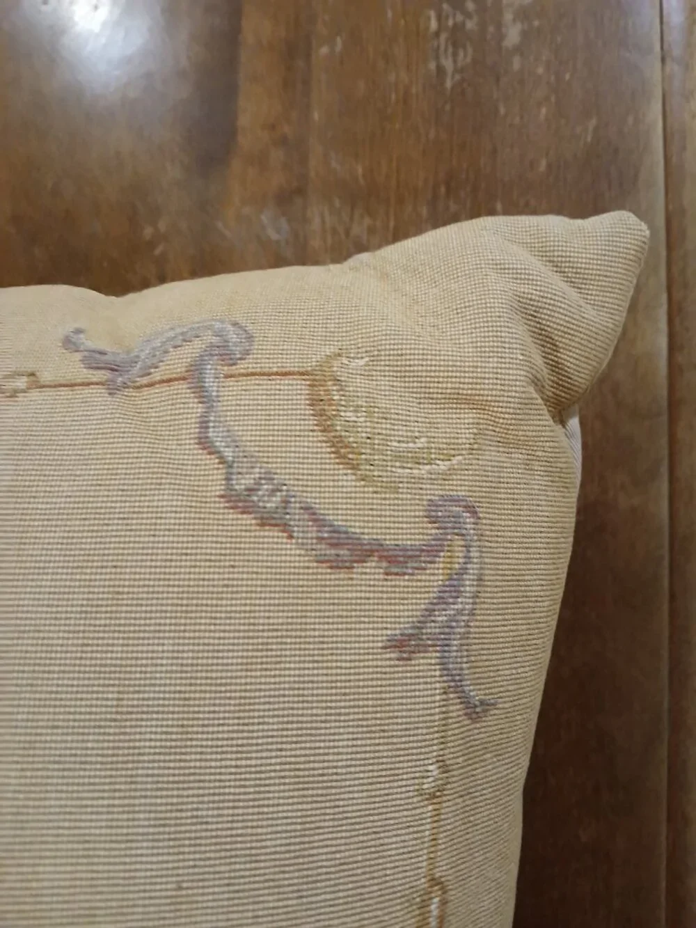 Vtg Tapestry Throw Pillow